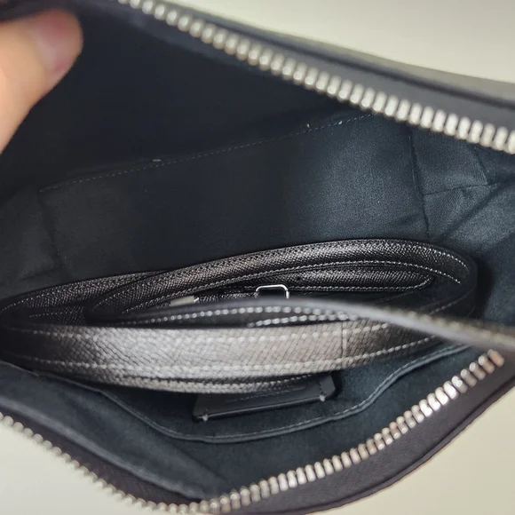 Coach Black and Silver Crossbody Bag - Picture 6 of 7